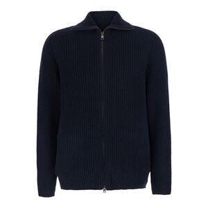 Tagliatore Men Full Zip Hoodie Blue